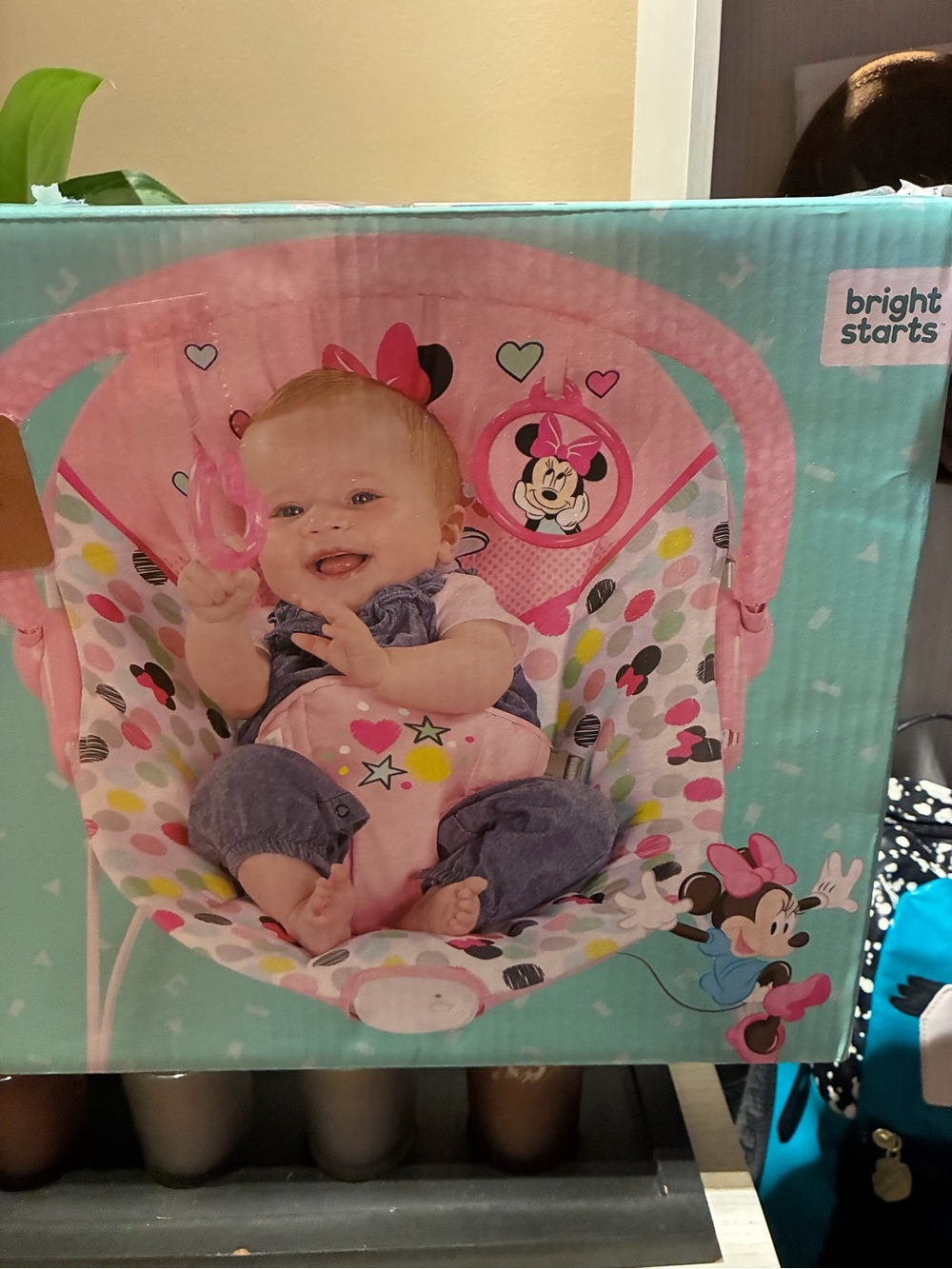Bright Starts Minnie Mouse Pink Baby Bouncer Seat